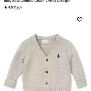 Ralph Lauren Beige V-Neck Cardigan